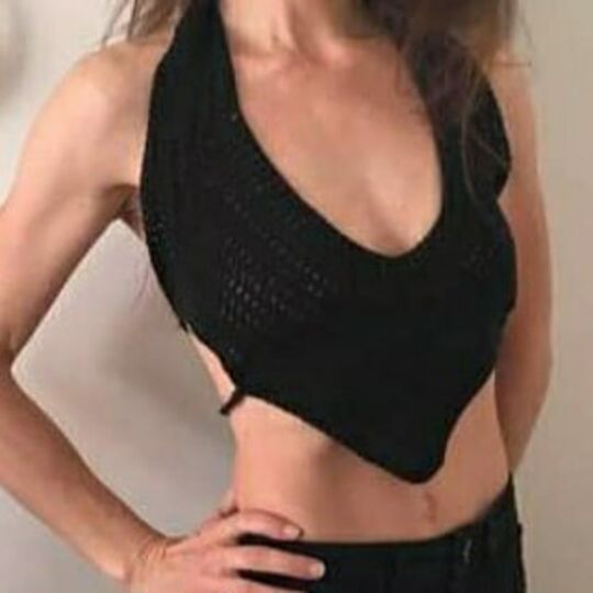 Pattern Jewel Crop Top