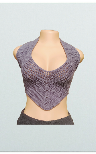 Pattern Jewel Crop Top