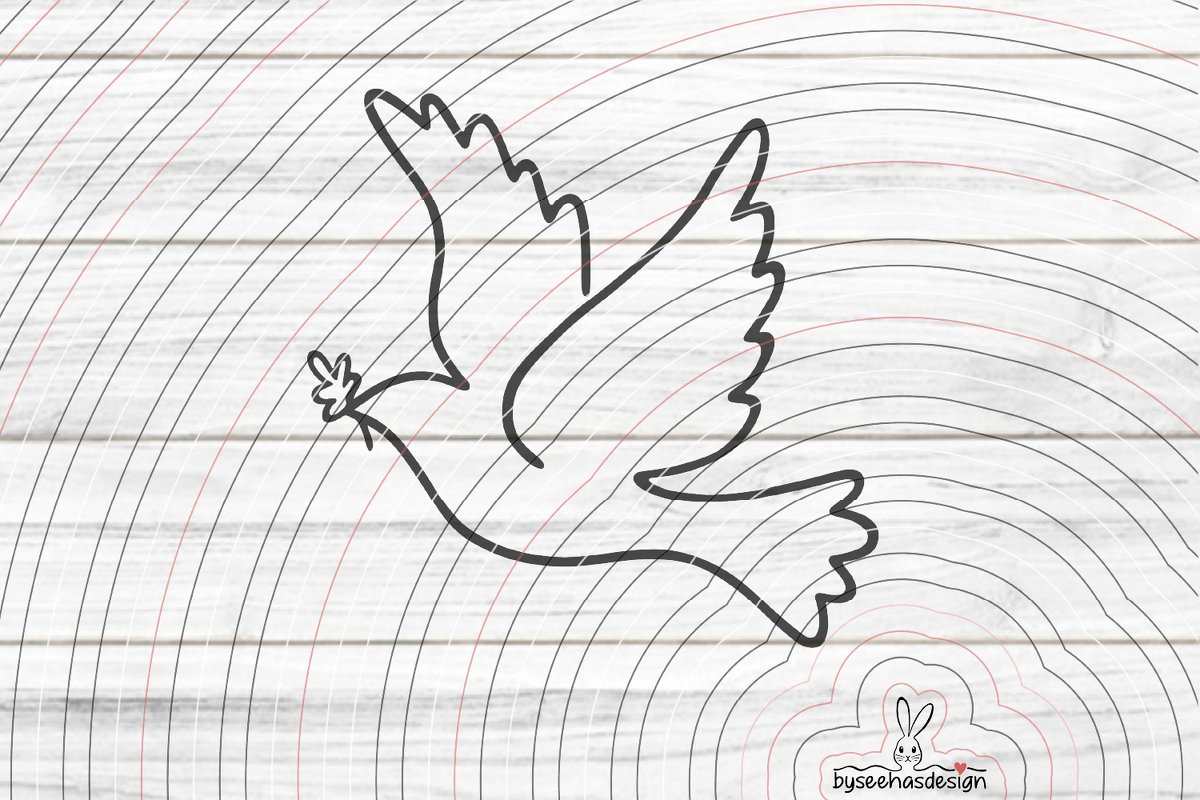 Taube Plotterdatei SVG DXF