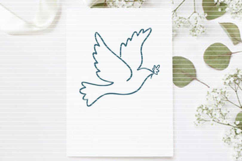 Taube Plotterdatei SVG DXF