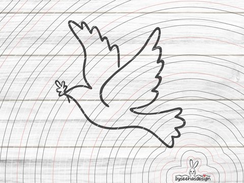 Taube Plotterdatei SVG DXF