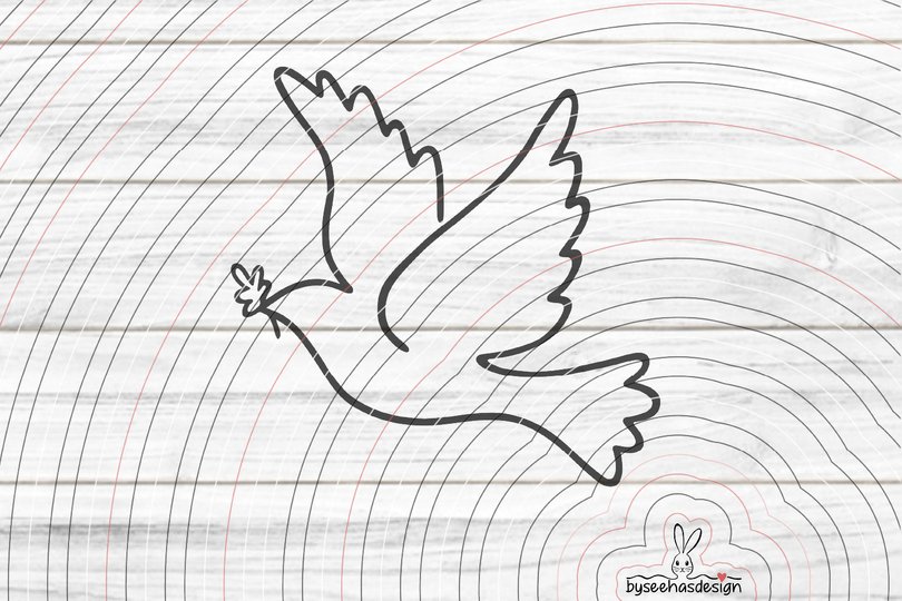 Taube Plotterdatei SVG DXF