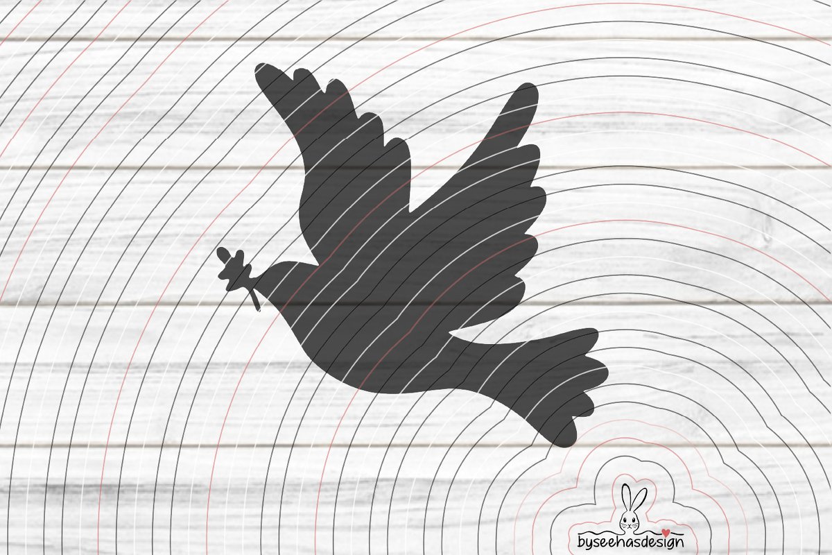 Frieden Taube Plotterdatei SVG DXF - Bild 2