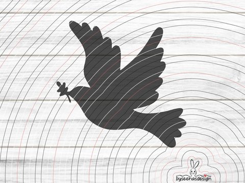 Frieden Taube Plotterdatei SVG DXF