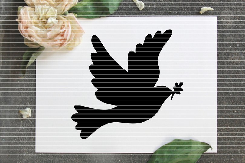 Frieden Taube Plotterdatei SVG DXF