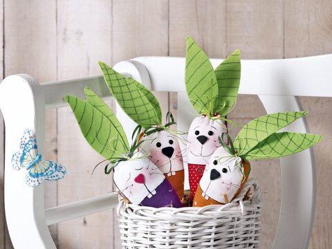 Nähanleitung: Hasen-Möhrchen Deko