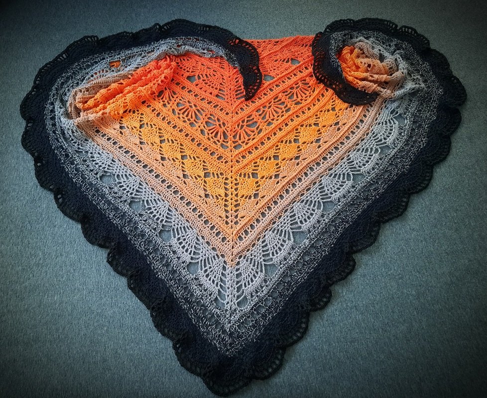 Big Blue Wonder - Häkeltuch