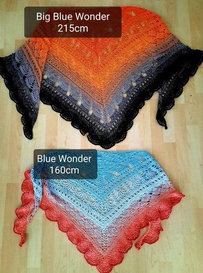 Big Blue Wonder - Häkeltuch