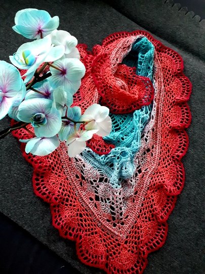 Big Blue Wonder - Häkeltuch