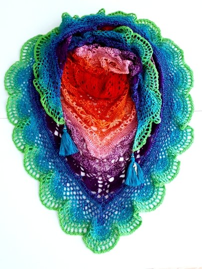 Big Blue Wonder - Häkeltuch