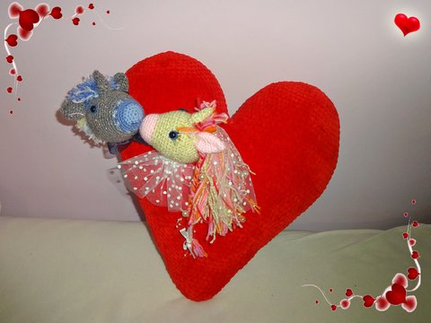 HERZ MIT EINHORN,  FÜR VALENTIN, HÄKEL-ANLEITUNG VON DADADE