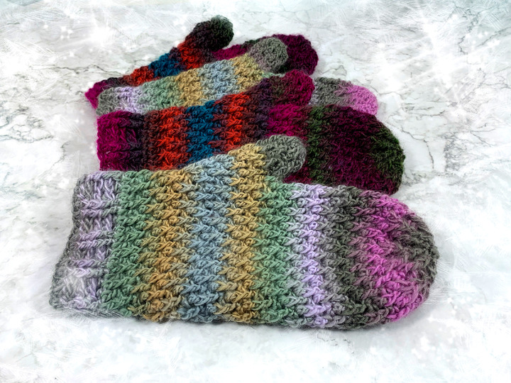 Handschuhe | Fäustlinge Kunterbunt - Häkelanleitung