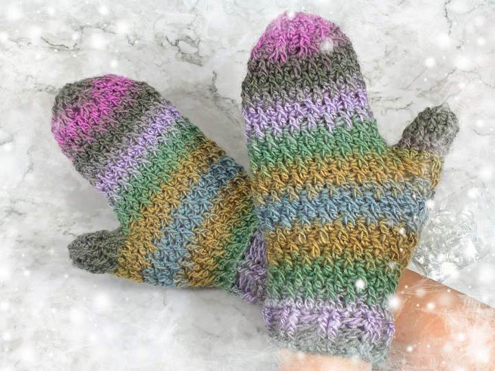 Handschuhe | Fäustlinge Kunterbunt - Häkelanleitung