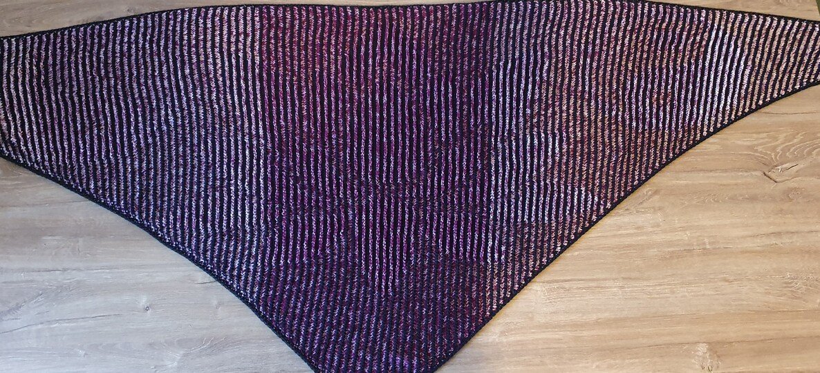 Lotusblume, Schattenstricken, Illusionsstricken, Motivtuch