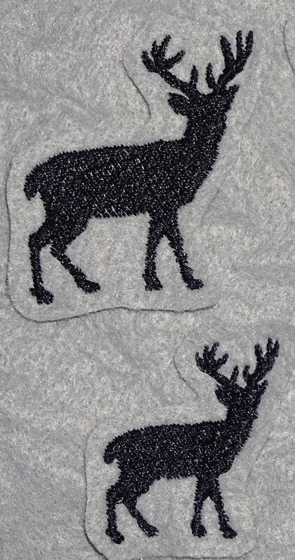 Stickdatei Mini Hirsch Reh Elch Silhouetten - Bild 2