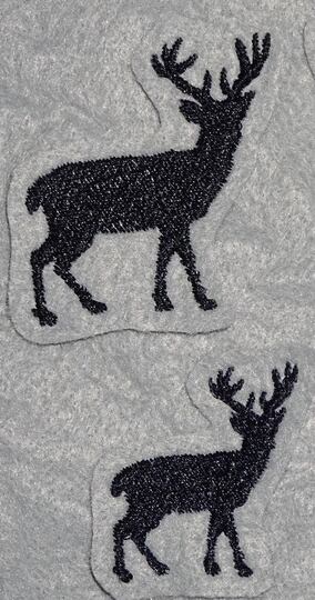 Stickdatei Mini Hirsch Reh Elch Silhouetten