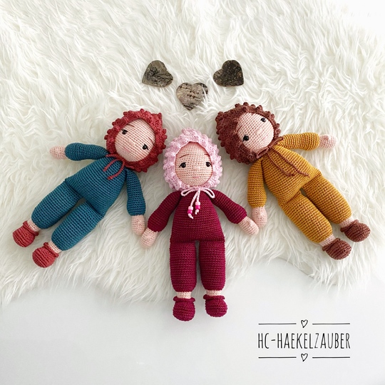 Baby LULU mit Häschen und 2 verschiedenen Mützen