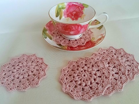 Deckchen häkeln - Kaffee Deckchen/ Untersetzer vintage - Häkelanleitung PDF