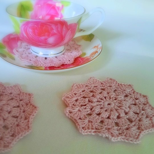 Deckchen häkeln - Kaffee Deckchen/ Untersetzer vintage - Häkelanleitung PDF