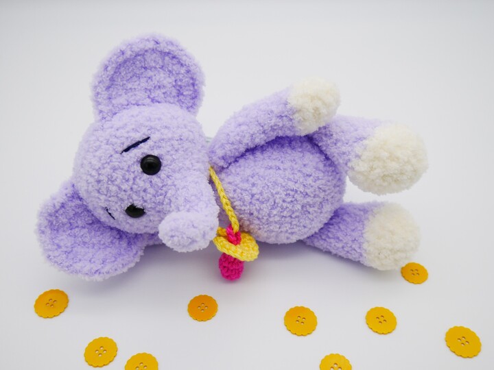 Anleitung Flauschifant mit Schnuller