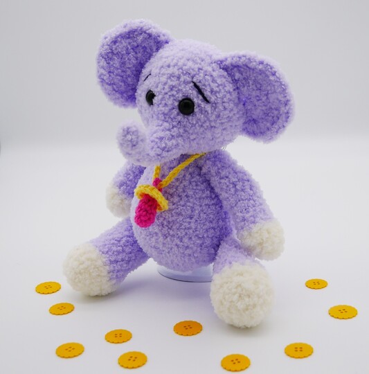 Anleitung Flauschifant mit Schnuller