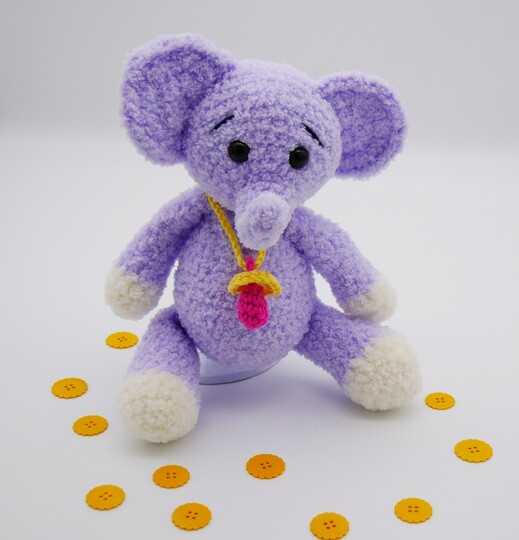 Anleitung Flauschifant mit Schnuller