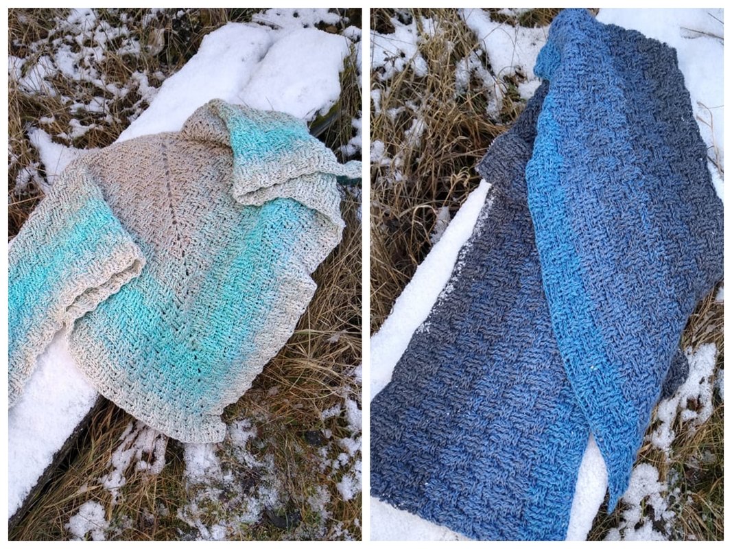 Häkelanleitung "Ice Crush 2.0" 2 in 1, für ein Tuch oder Schal usw.