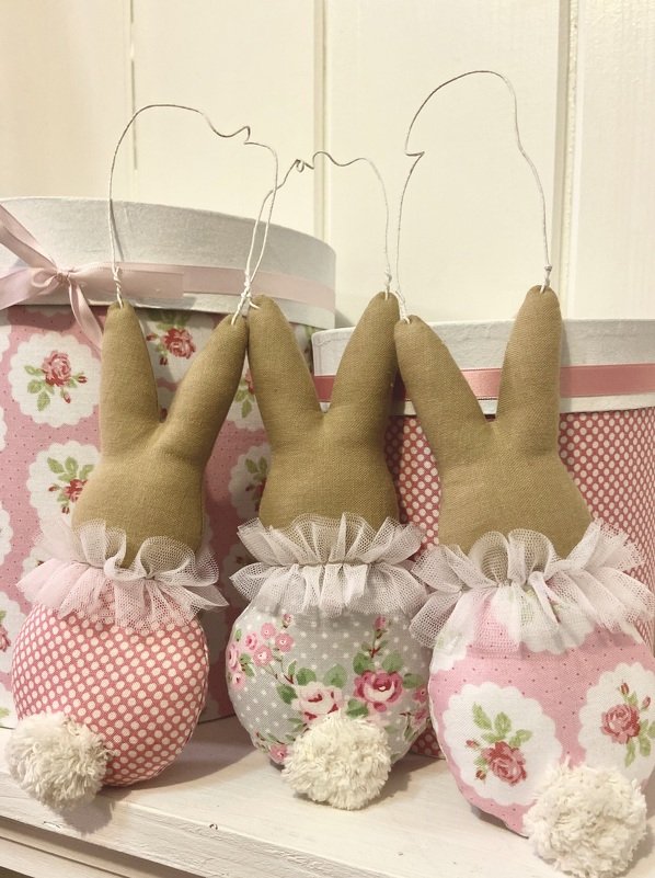 Anleitung und Schnittmuster "Oster- Hasen-Anhänger"