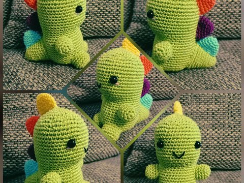 Anleitung Regenbogen Dino