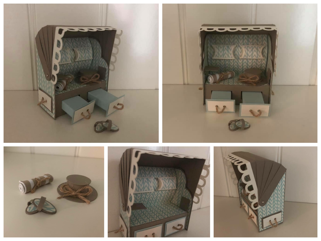 Bastelanleitung Strandkorb aus Papier