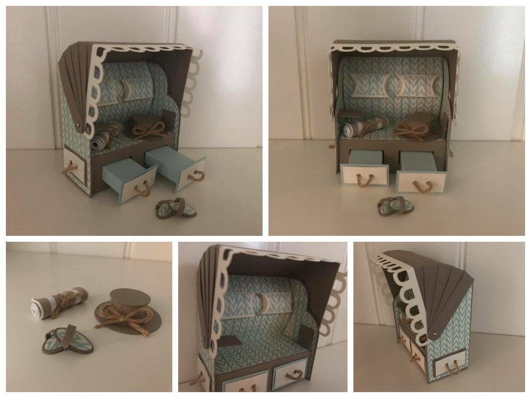 Bastelanleitung Strandkorb aus Papier - Bild 4