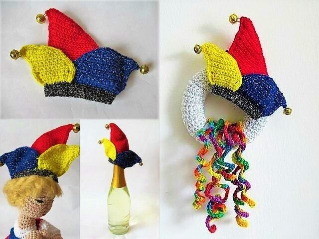 Häkelanleitung Karnevalsdeko Narrenkappe