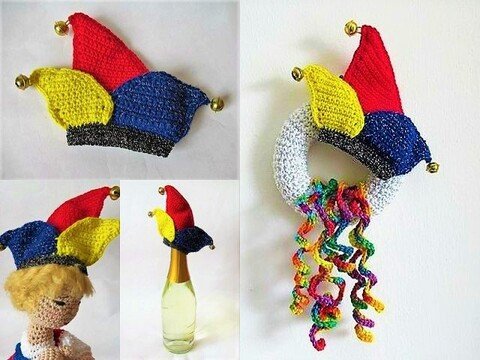 Häkelanleitung Karnevalsdeko Narrenkappe