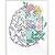 Flower brain, counted cross stitch pattern