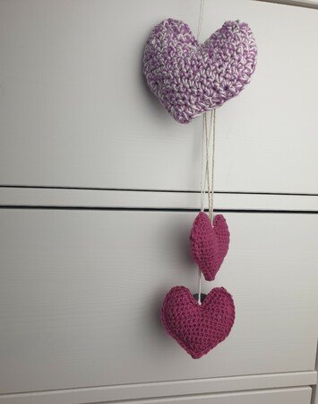 Valentinesday set, heart sprinkle deko, 3d heart and dishcloth