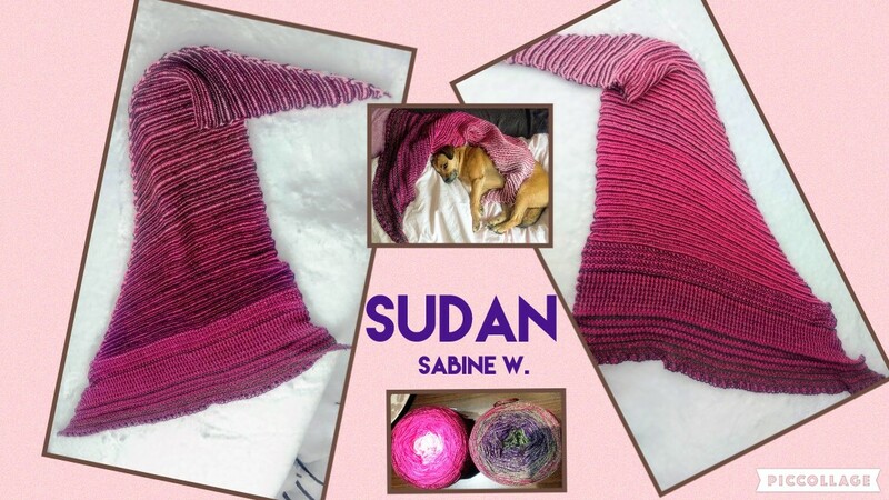 Pattern "Sudan" cuddly crochet cloth with a special color effect