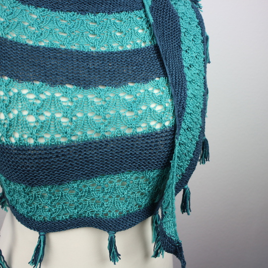 Strickanleitung halbrundes Tuch "Mondo"