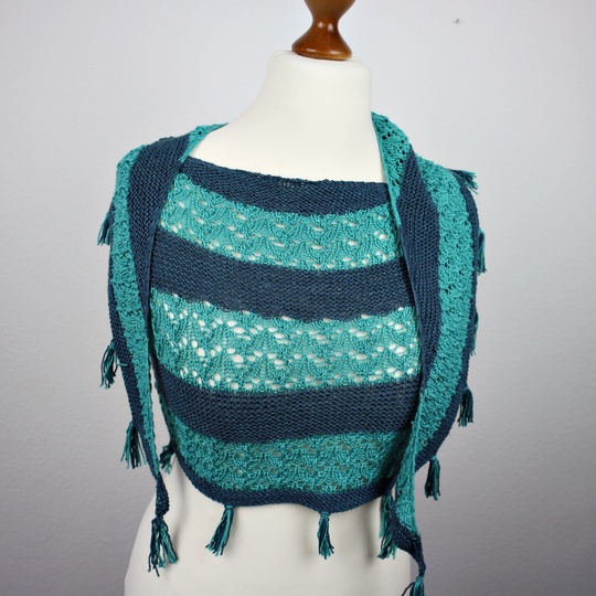 Strickanleitung halbrundes Tuch "Mondo"