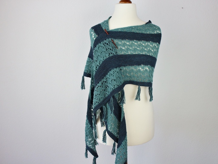 Strickanleitung halbrundes Tuch "Mondo"