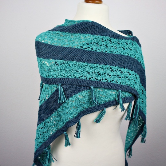 Strickanleitung halbrundes Tuch "Mondo"