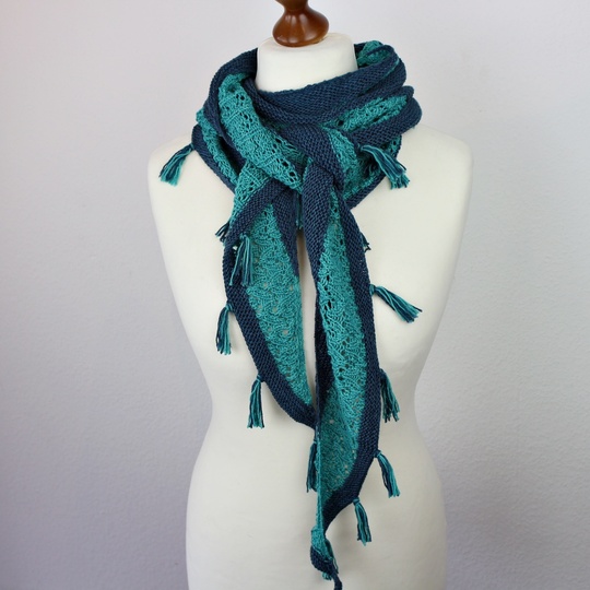 Strickanleitung halbrundes Tuch "Mondo"