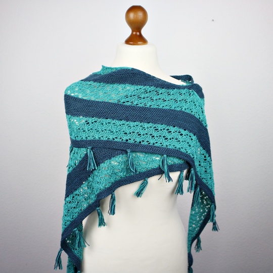 Strickanleitung halbrundes Tuch "Mondo"