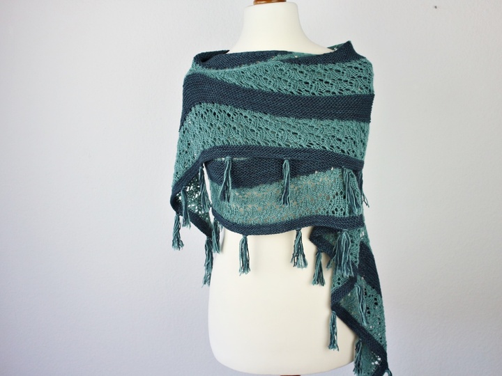 Strickanleitung halbrundes Tuch "Mondo"