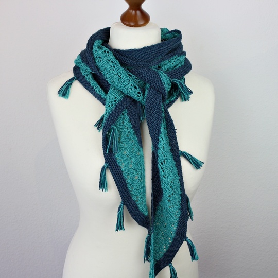 Strickanleitung Tuch halbrund, Lace & Fransen, Sommertuch stricken PDF