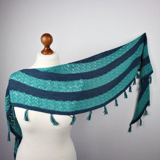 Strickanleitung halbrundes Tuch "Mondo"