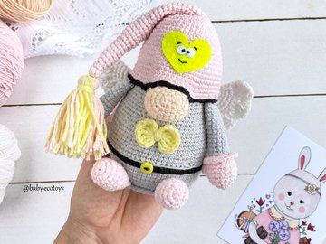 Crochet Amigurumi Pattern Valentine Sleepy Gnome