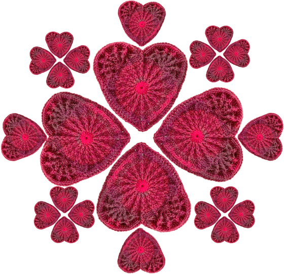 großes Herz aus Reliefstäbchen💕