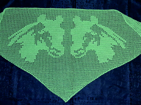 Anleitung Motivtuch Pferde häkeln