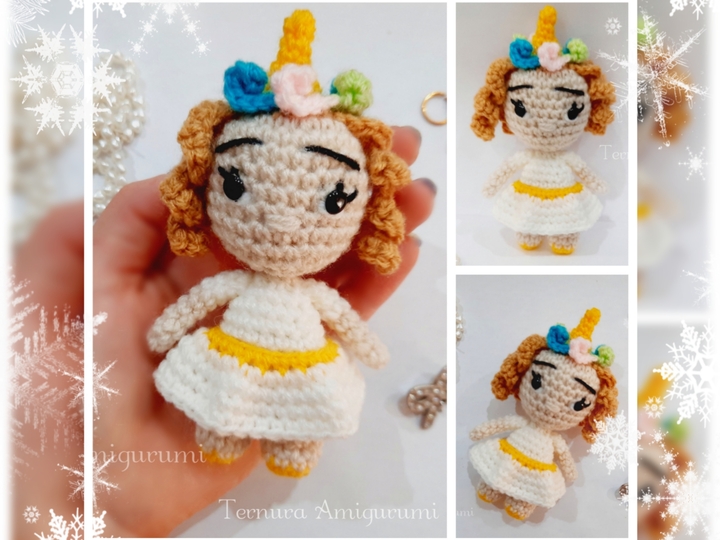 Crochet pattern Unicorn girl PDF English Deutsch Dutch Ternura Amigurumi