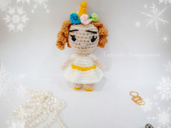 Crochet pattern Unicorn girl PDF English Deutsch Dutch Ternura Amigurumi